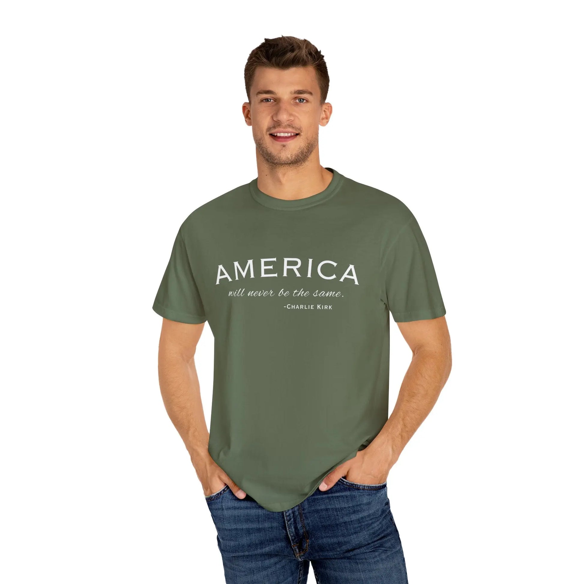 American Will Never Be The Same, Charlie Kirk Tribute T-shirt, Charlie Kirk Quote, RIP Memorial Shirt, USA Hero Apparel, American Patriot - Galvaleos