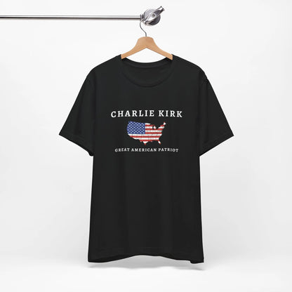 Charlie Kirk Tribute Shirt, Great American Patriot Top, RIP Charlie Kirk Memorial Shirt, USA Hero Apparel Printify