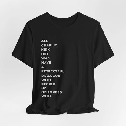 American Patriot Charlie Kirk Shirt, Unisex Tee for Rip Charlie Kirk Supporters, Political Activist Gift, Red White Blue Tee, Conservative Printify