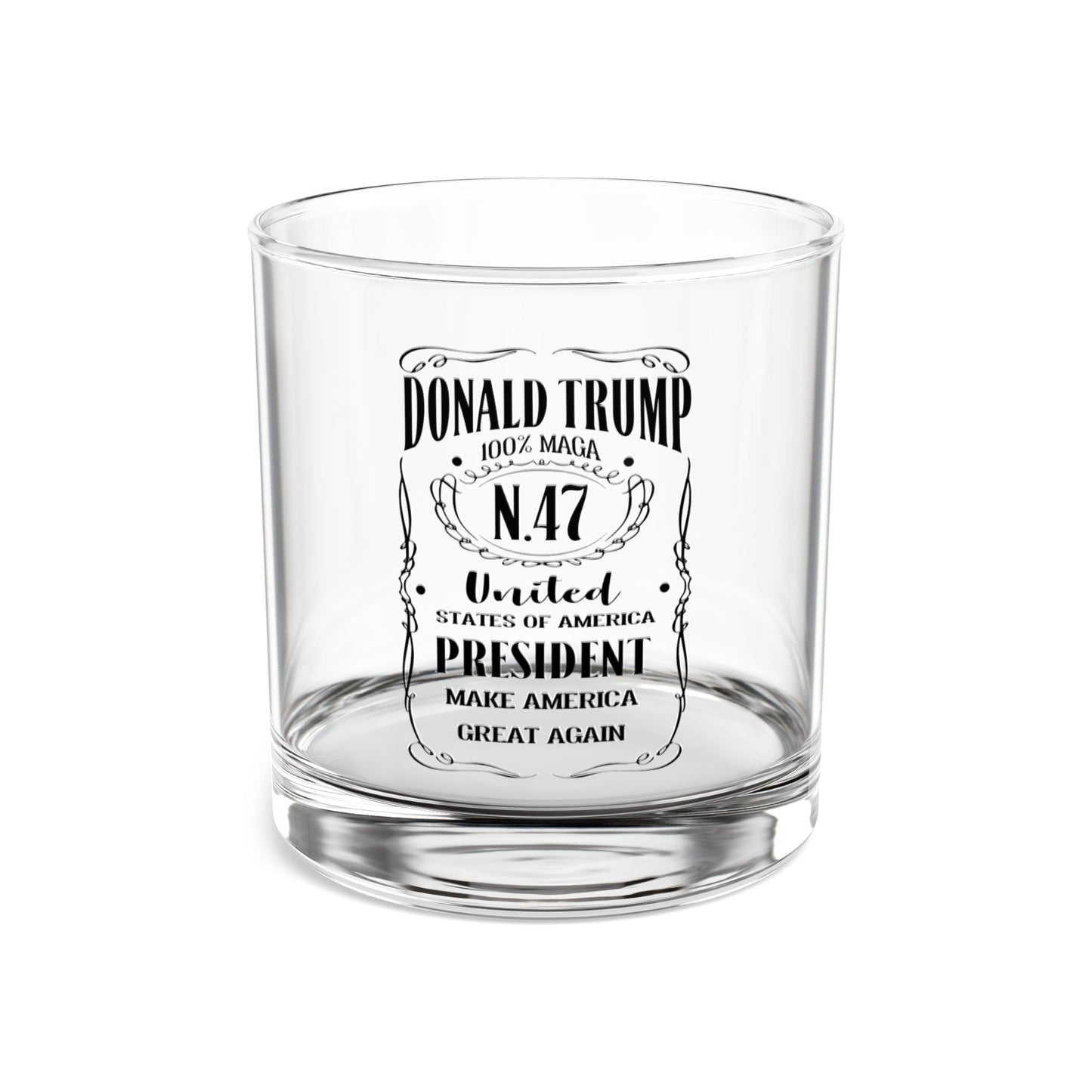 Trump Rocks Glass, Jack Daniels theme - Whiskey Glass