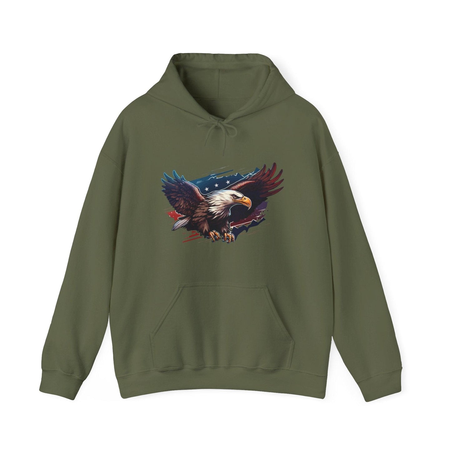 Patriotic Hoodie, Give Me Liberty or Give Me Death Hoodie, American Spirit Pullover, USA Freedom - Galvaleos Galvaleos Galvaleos Military Green / S Printify Hoodie Patriotic Hoodie, Give Me Liberty or Give Me Death Hoodie, American Spirit Pullover, USA Freedom