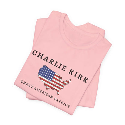 Charlie Kirk Tribute Shirt, Great American Patriot Top, RIP Charlie Kirk Memorial Shirt, USA Hero Apparel Printify