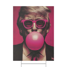 Trump 2024 Pink Bubble Gum Yard Sign, Political Campaign Lawn Decoration, Election Support Outdoor Sign, Reusable - Galvaleos Galvaleos Galvaleos 18″ x 24″ (Vertical) Printify Home Decor Trump 2024 Pink Bubble Gum Yard Sign, Political Campaign Lawn Decoration, Election Support Outdoor Sign, Reusable