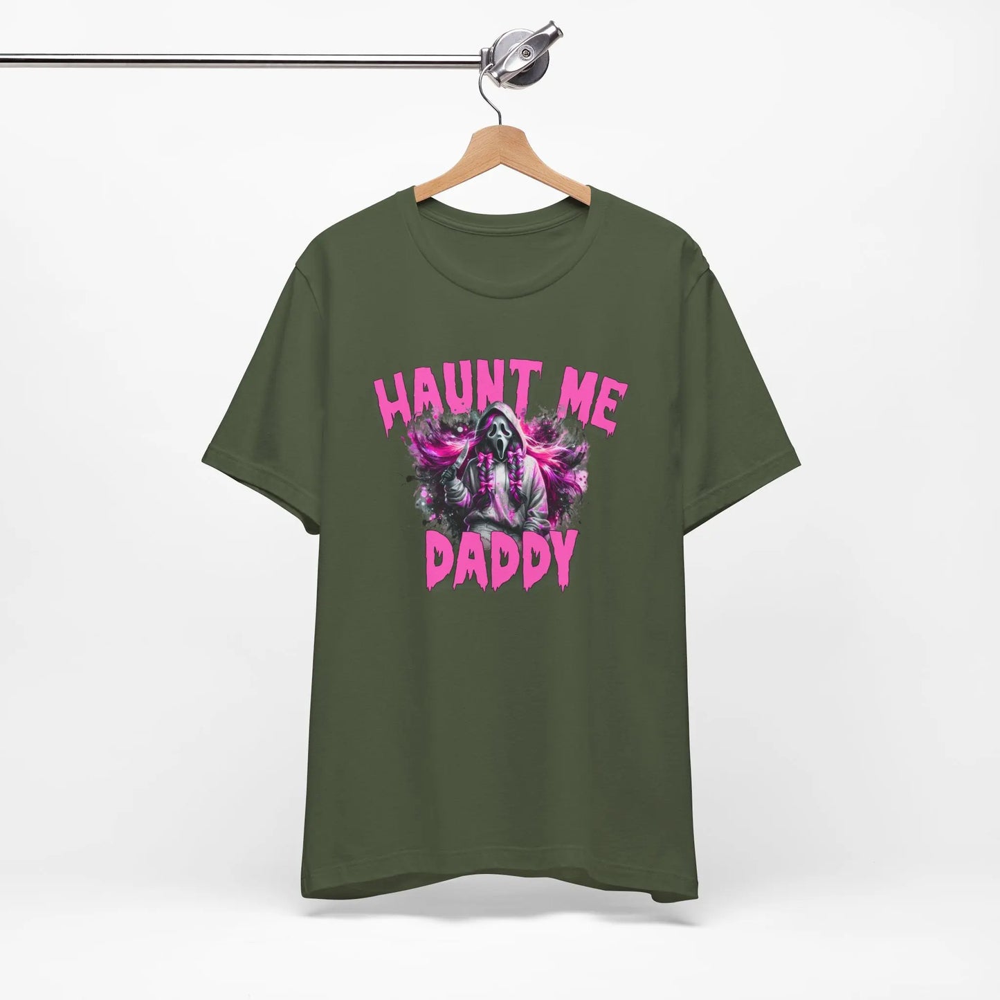 Funny Halloween Unisex Tee, Haunt Me Daddy Shirt, Fall Vibes, Halloween Costume, Spooky Graphic Shirt, Halloween Outfit Printify