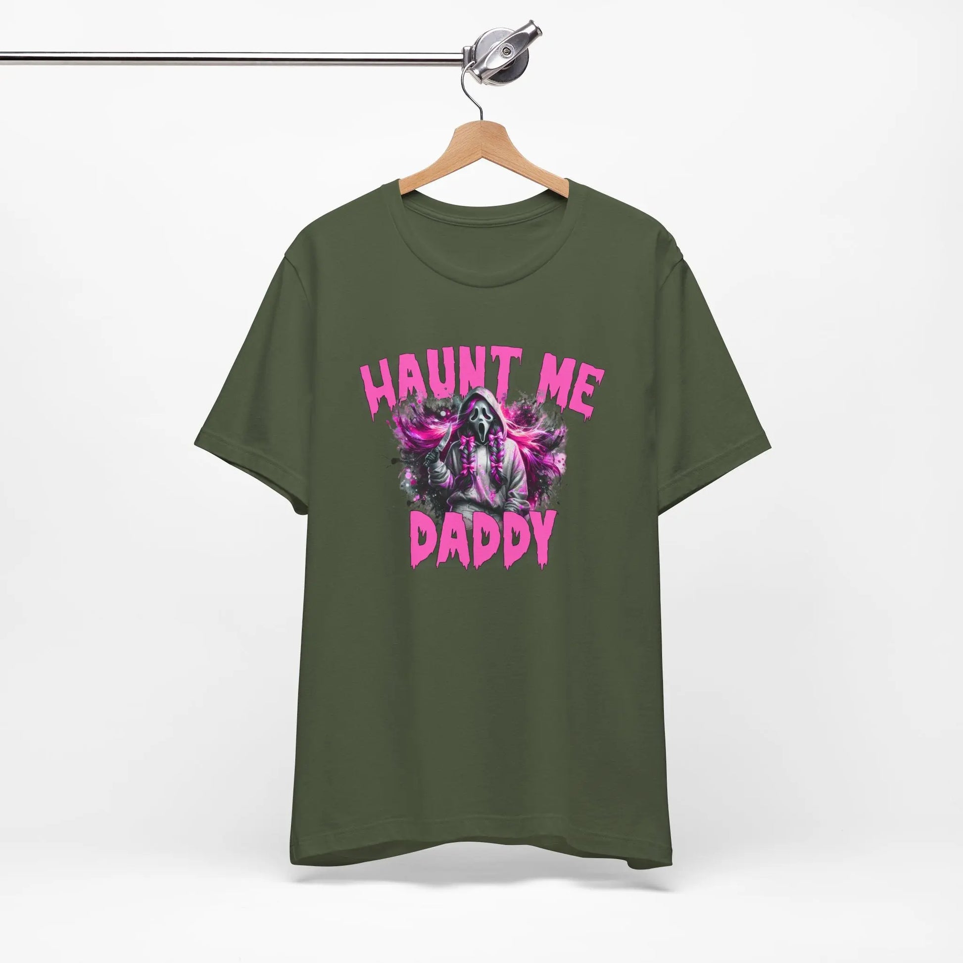 Funny Halloween Unisex Tee, Haunt Me Daddy Shirt, Fall Vibes, Halloween Costume, Spooky Graphic Shirt, Halloween Outfit Printify