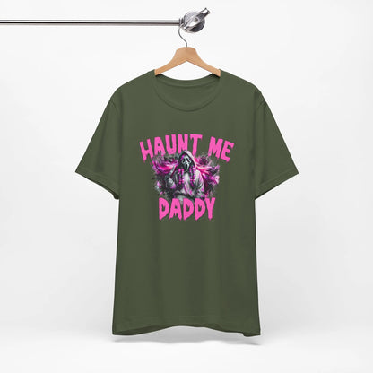 Funny Halloween Unisex Tee, Haunt Me Daddy Shirt, Fall Vibes, Halloween Costume, Spooky Graphic Shirt, Halloween Outfit Printify