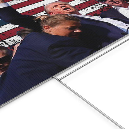 Yard Sign - MAGA Trump FIGHT - Galvaleos Galvaleos Galvaleos 18″ x 12″ (Horizontal) Printify Home Decor Yard Sign - MAGA Trump FIGHT