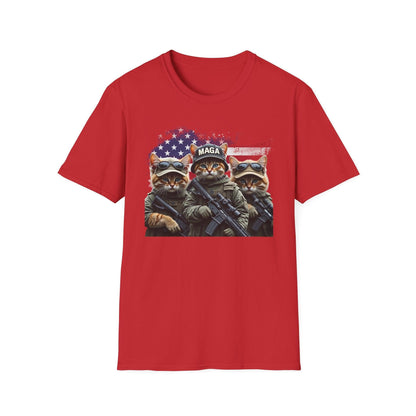 MAGA Cats Tactical Military Trump Patriotic Shirt