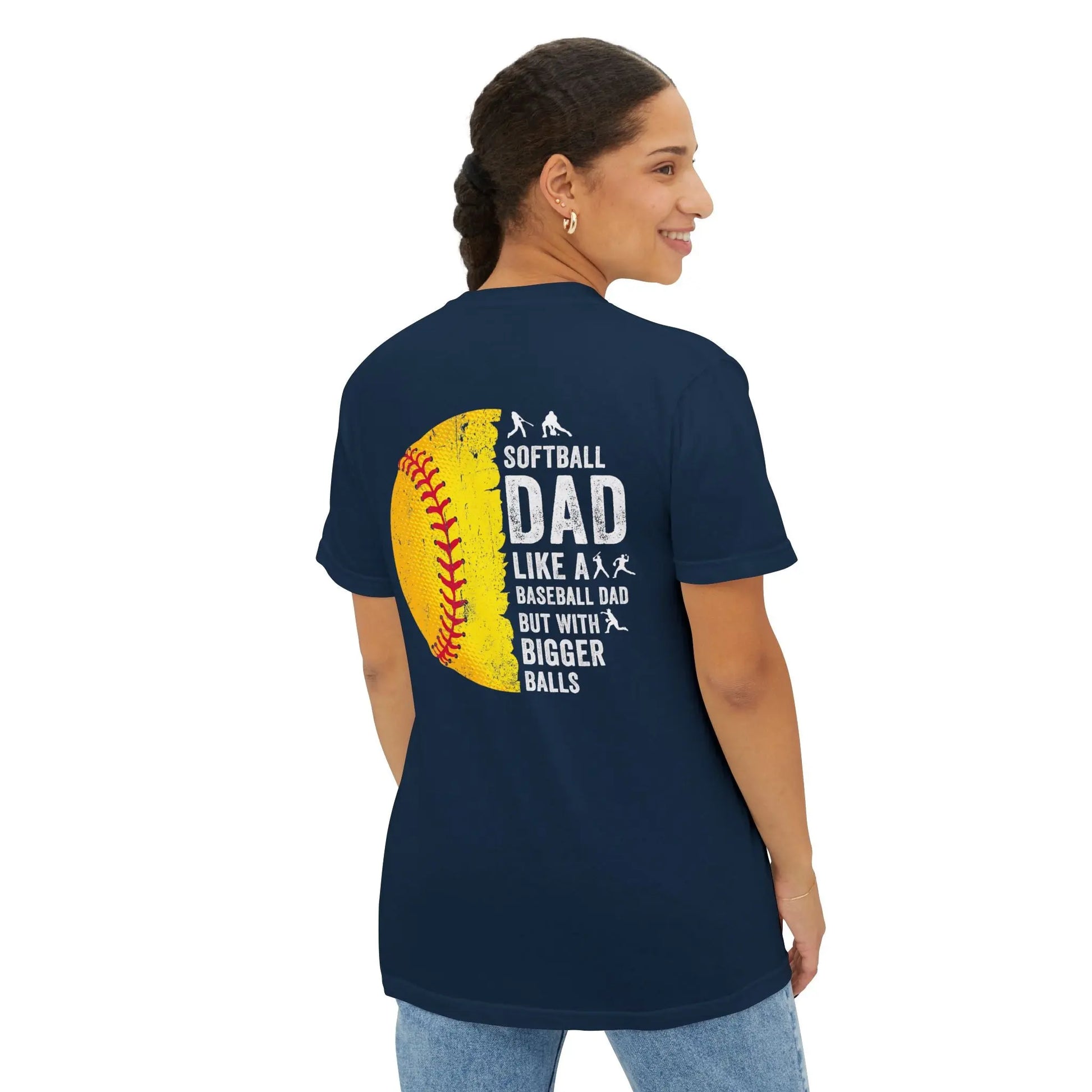 Softball Dad Pocket T-Shirt, Unisex Athletic Tee, Fun Gift for Sports Lovers, Father's Day Shirt, Casual Everyday Wear Printify