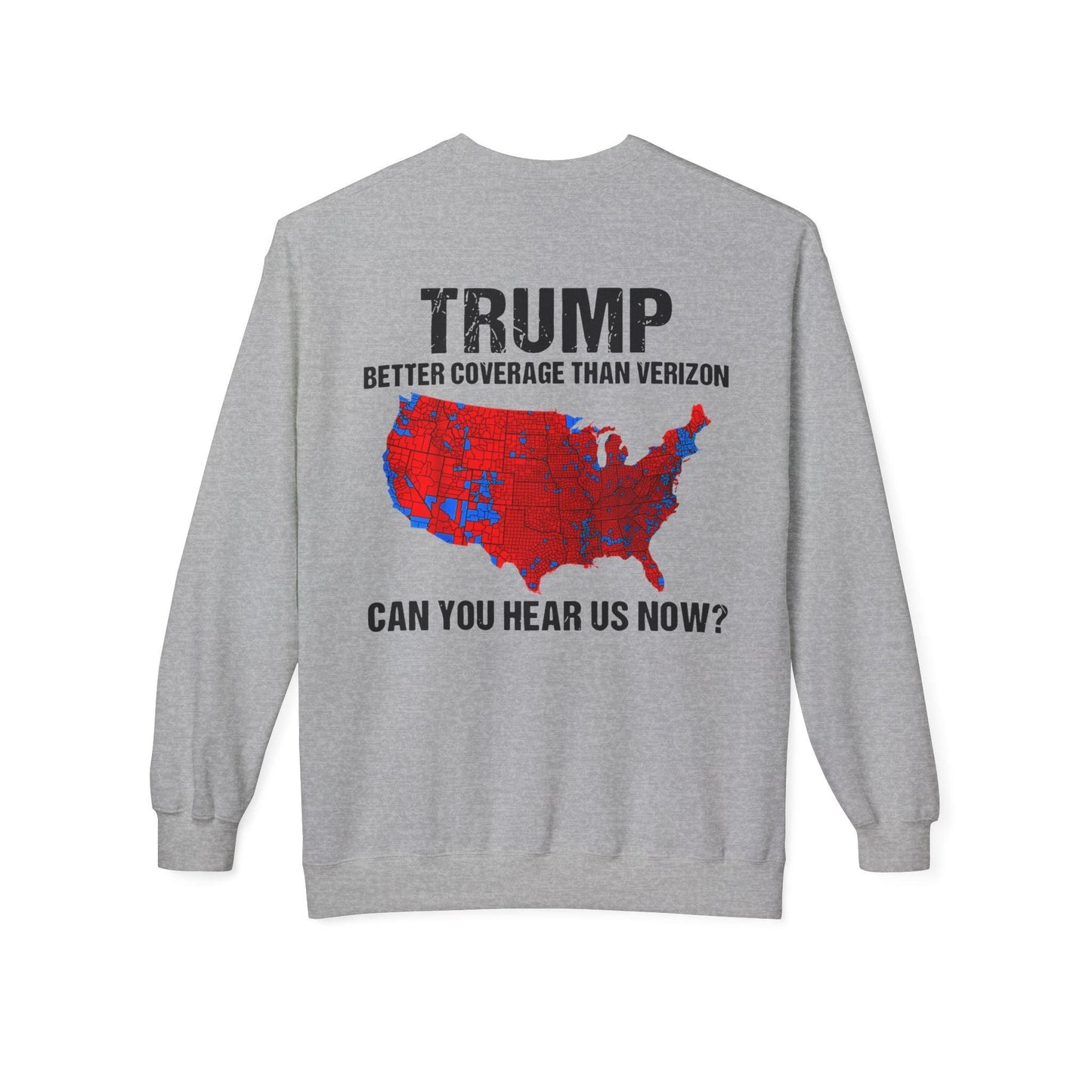 President Trump 45 47 Sweatshirt, More Coverage Than Verizon Sweatshirt, Trump Won, Landslide, soft style sweatshirt - Galvaleos Galvaleos Galvaleos White / S Printify Sweatshirt President Trump 45 47 Sweatshirt, More Coverage Than Verizon Sweatshirt, Trump Won, Landslide, soft style sweatshirt