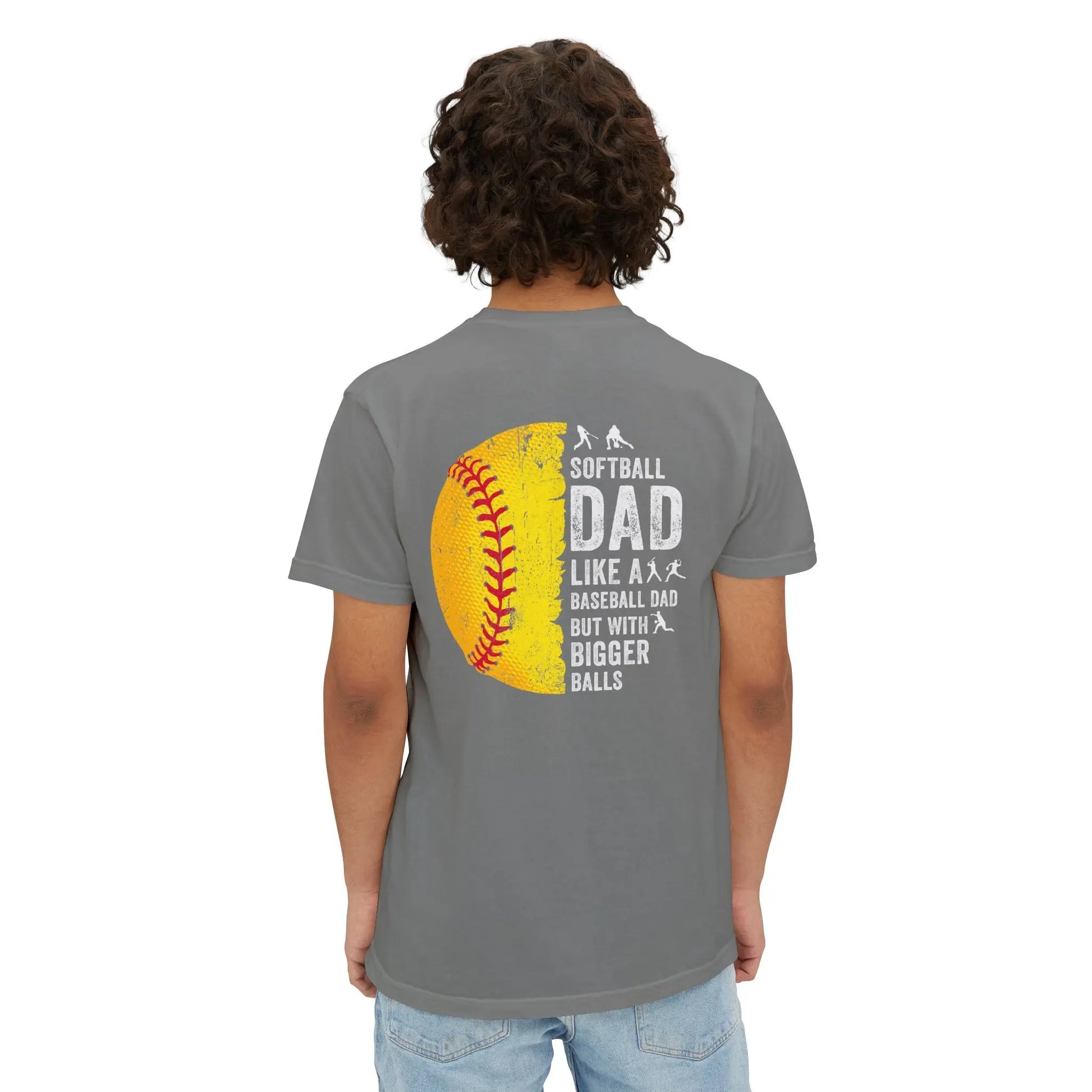 Softball Dad Pocket T-Shirt, Unisex Athletic Tee, Fun Gift for Sports Lovers, Father's Day Shirt, Casual Everyday Wear Printify
