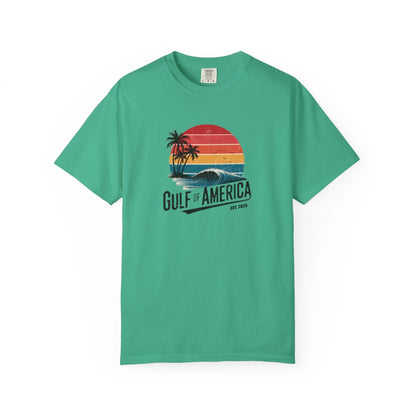 Gulf of America Garment-Dyed T-shirt, Beach Vibes Tee, Summer Apparel, Travel Shirt, Vacation Gift, Unisex Style Printify