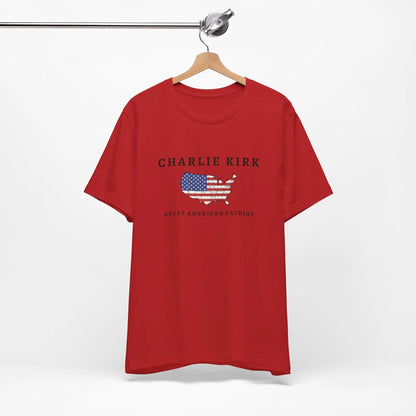 Charlie Kirk Tribute Shirt, Great American Patriot Top, RIP Charlie Kirk Memorial Shirt, USA Hero Apparel Printify