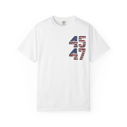 45 47 President Trump, Better Coverage Than Verizon, Can You Hear Us Now, Comfort Colors Front/Back Tshirt Printify