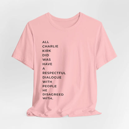 American Patriot Charlie Kirk Shirt, Unisex Tee for Rip Charlie Kirk Supporters, Political Activist Gift, Red White Blue Tee, Conservative - Galvaleos