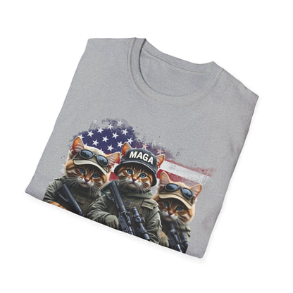 MAGA Cats Tactical Military Trump Patriotic Shirt