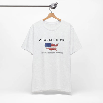 Charlie Kirk Tribute Shirt, Great American Patriot Top, RIP Charlie Kirk Memorial Shirt, USA Hero Apparel Printify