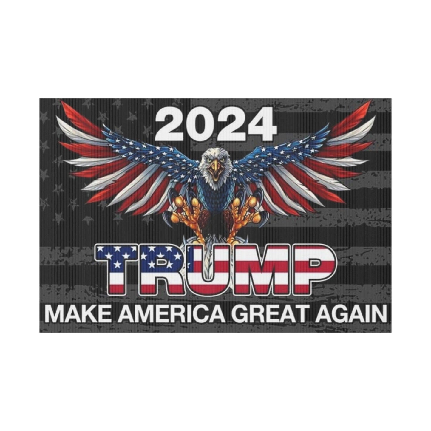 Yard Sign - MAKE AMERICA GREAT AGAIN trump - Galvaleos Galvaleos Galvaleos 18″ x 12″ (Horizontal) Printify Home Decor Yard Sign - MAKE AMERICA GREAT AGAIN trump