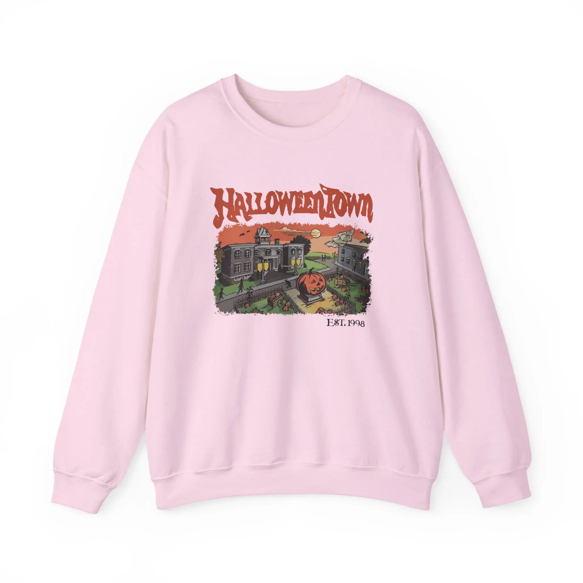 HalloweenTown Sweatshirt, Cozy Fall Sweatshirt, Spooky Vibes, Unisex Crewneck, Halloween Sweatshirt, Fall Sweater Printify