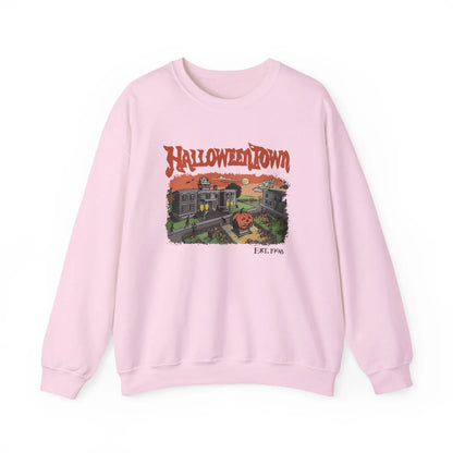 HalloweenTown Sweatshirt, Cozy Fall Sweatshirt, Spooky Vibes, Unisex Crewneck, Halloween Sweatshirt, Fall Sweater Printify