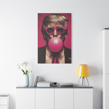 Donald Trump Bubble Gum Art - Stretched Canvas