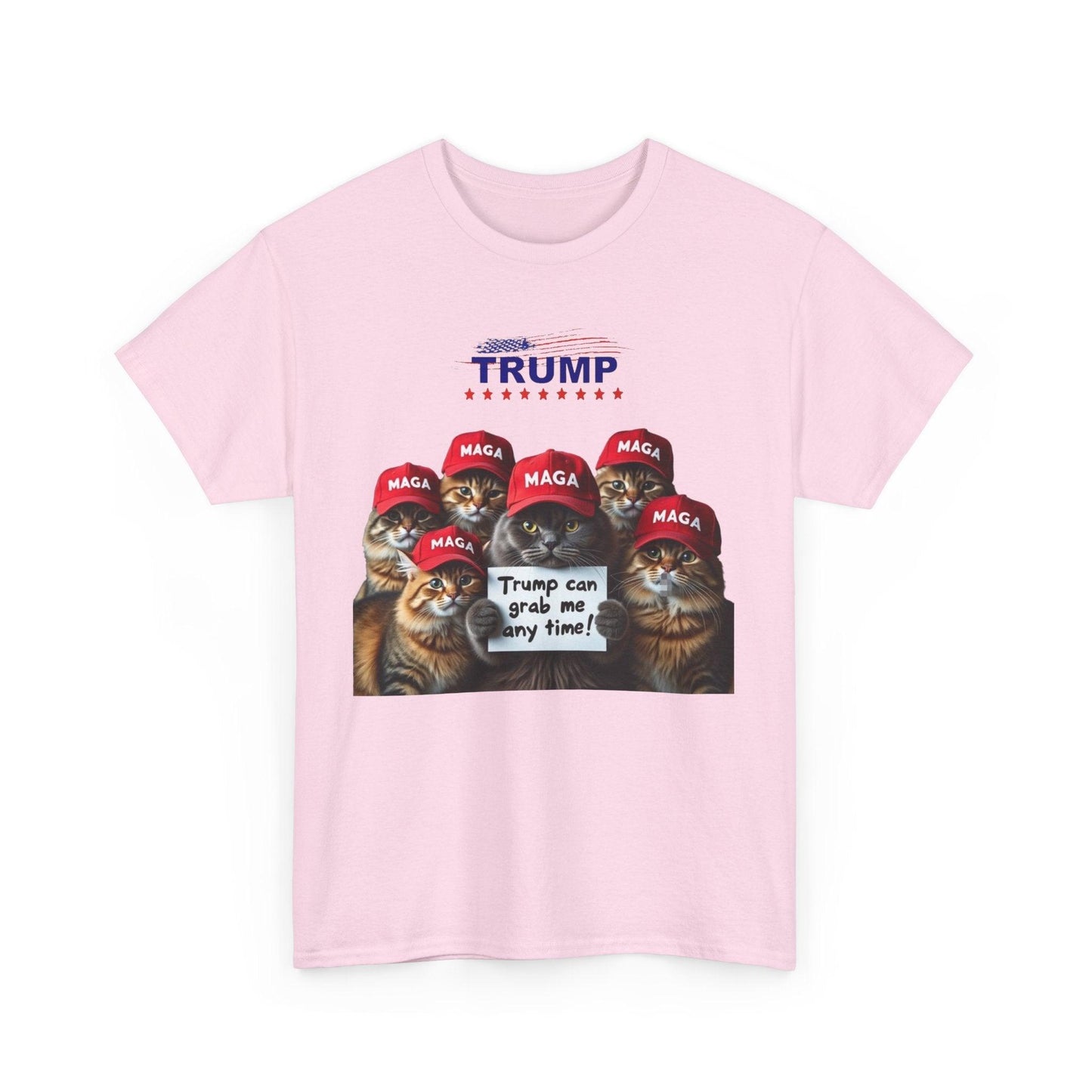 Funny Trump Can Grab Me Anytime Cat Unisex Tshirt - Galvaleos Galvaleos Galvaleos Light Pink / S Printify T-Shirt Funny Trump Can Grab Me Anytime Cat Unisex Tshirt