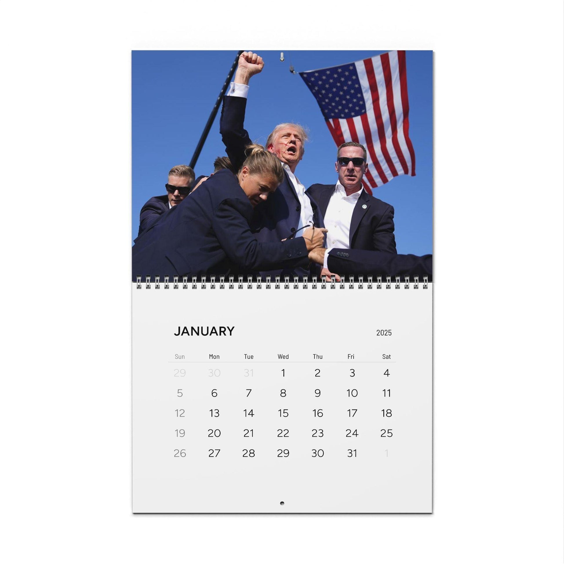 Wall Calendar Trump and Cats 2025 - Galvaleos Galvaleos Galvaleos 11" x 8.5" / Matte Printify Calendar Wall Calendar Trump and Cats 2025