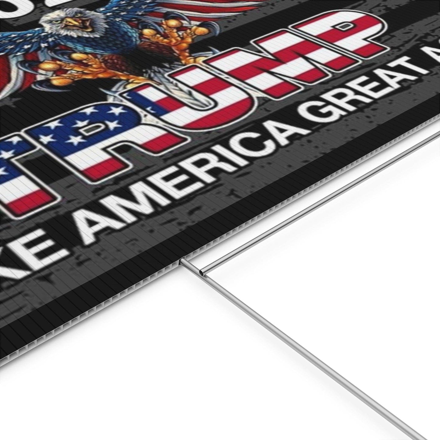 Yard Sign - MAKE AMERICA GREAT AGAIN trump - Galvaleos Galvaleos Galvaleos 18″ x 12″ (Horizontal) Printify Home Decor Yard Sign - MAKE AMERICA GREAT AGAIN trump