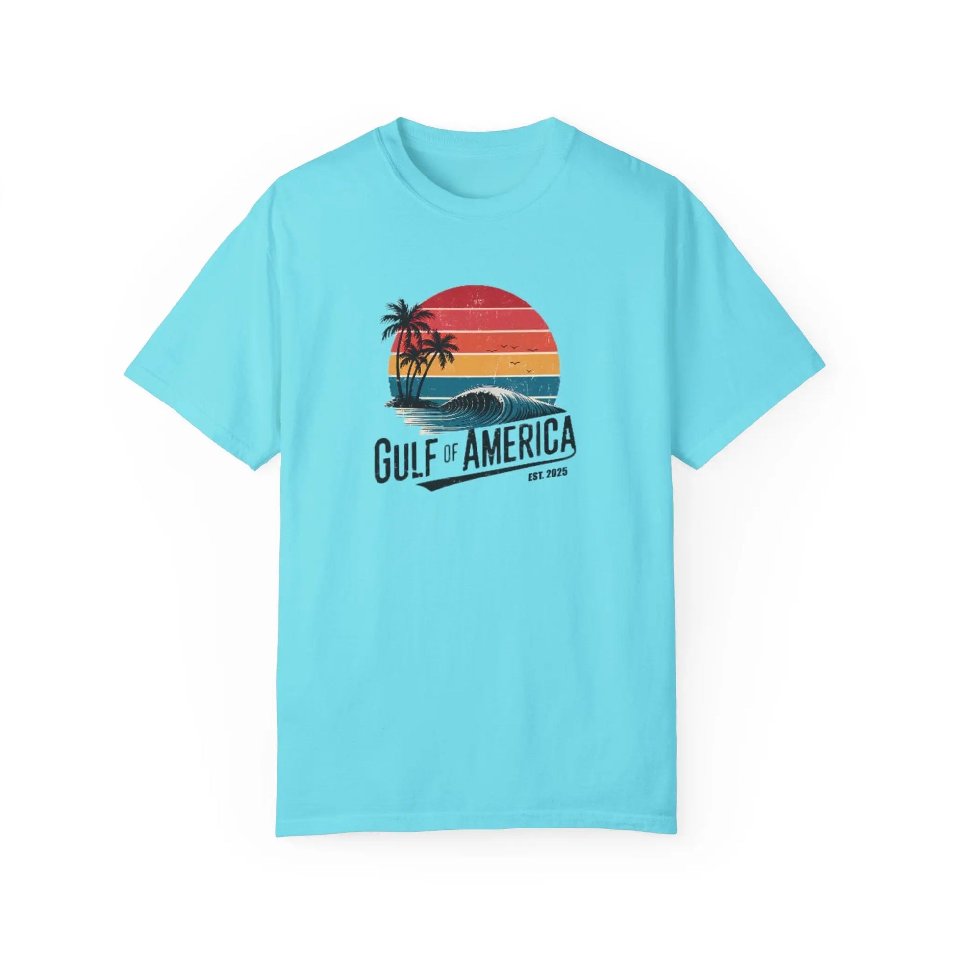 Gulf of America Garment-Dyed T-shirt, Beach Vibes Tee, Summer Apparel, Travel Shirt, Vacation Gift, Unisex Style - Galvaleos