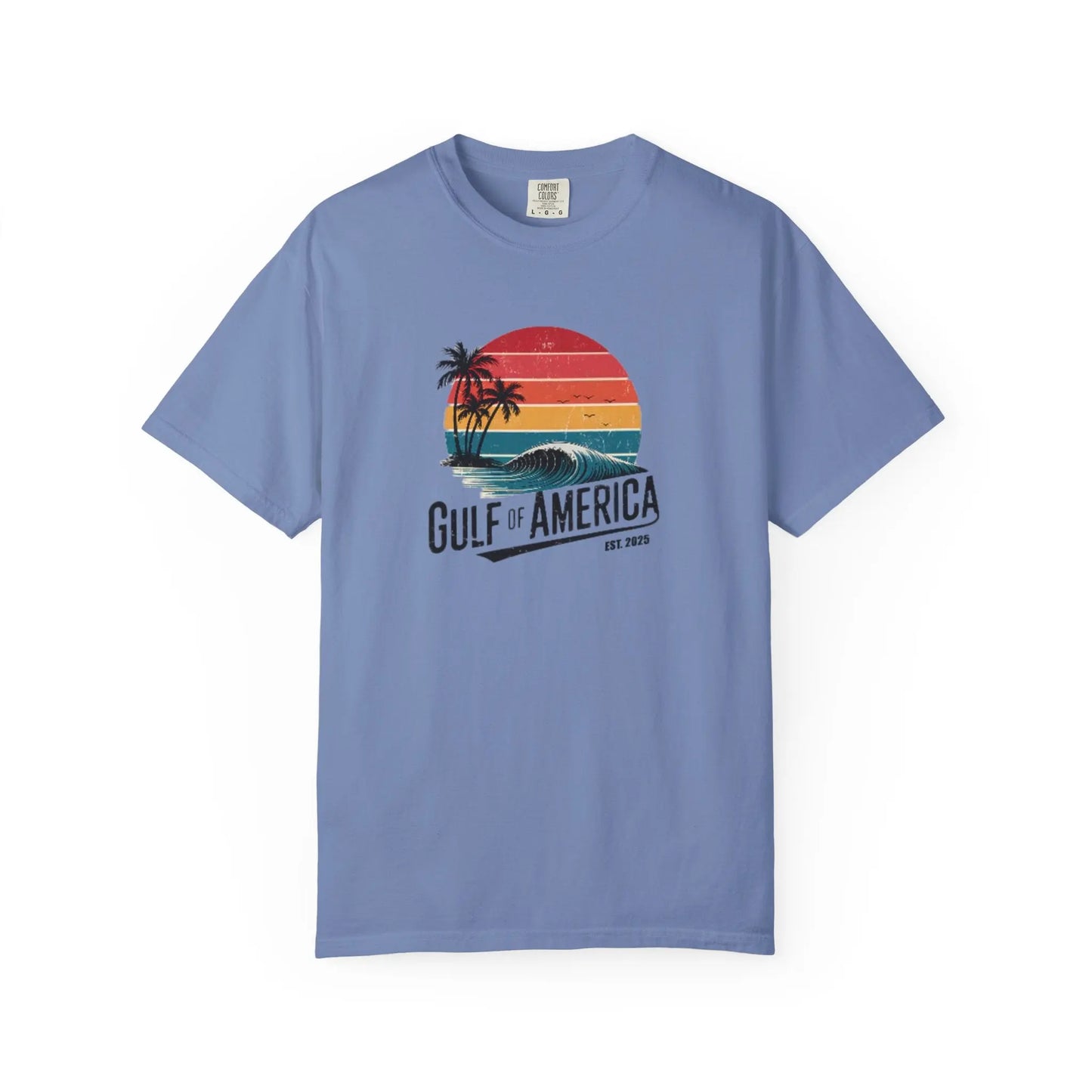 Gulf of America Garment-Dyed T-shirt, Beach Vibes Tee, Summer Apparel, Travel Shirt, Vacation Gift, Unisex Style Printify