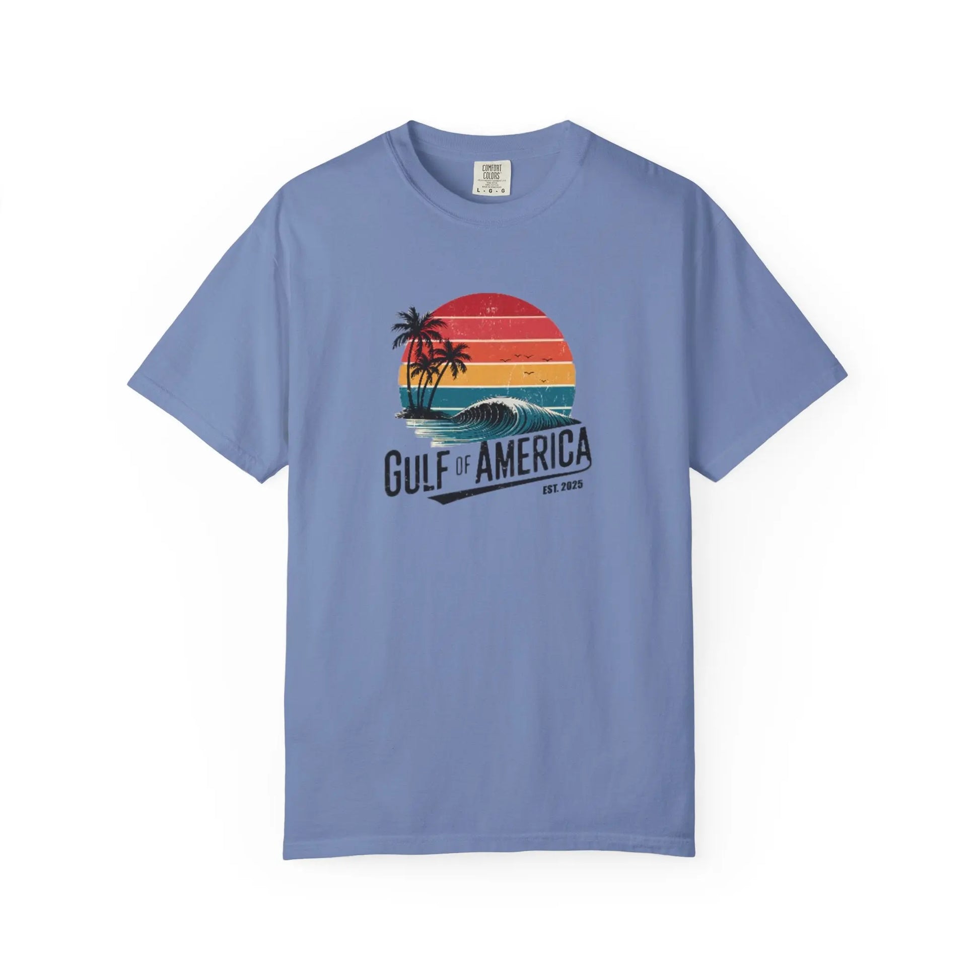 Gulf of America Garment-Dyed T-shirt, Beach Vibes Tee, Summer Apparel, Travel Shirt, Vacation Gift, Unisex Style Printify