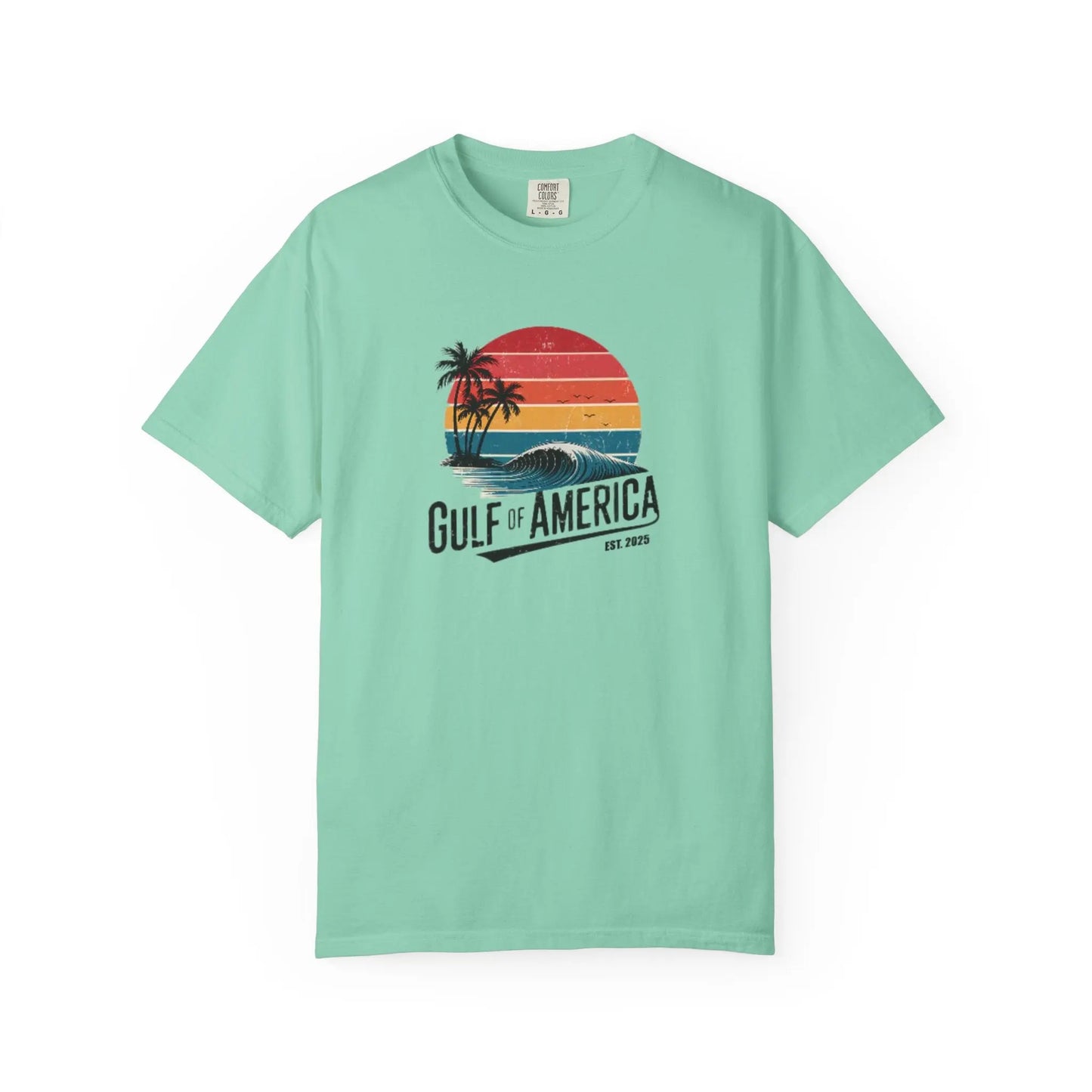 Gulf of America Garment-Dyed T-shirt, Beach Vibes Tee, Summer Apparel, Travel Shirt, Vacation Gift, Unisex Style Printify