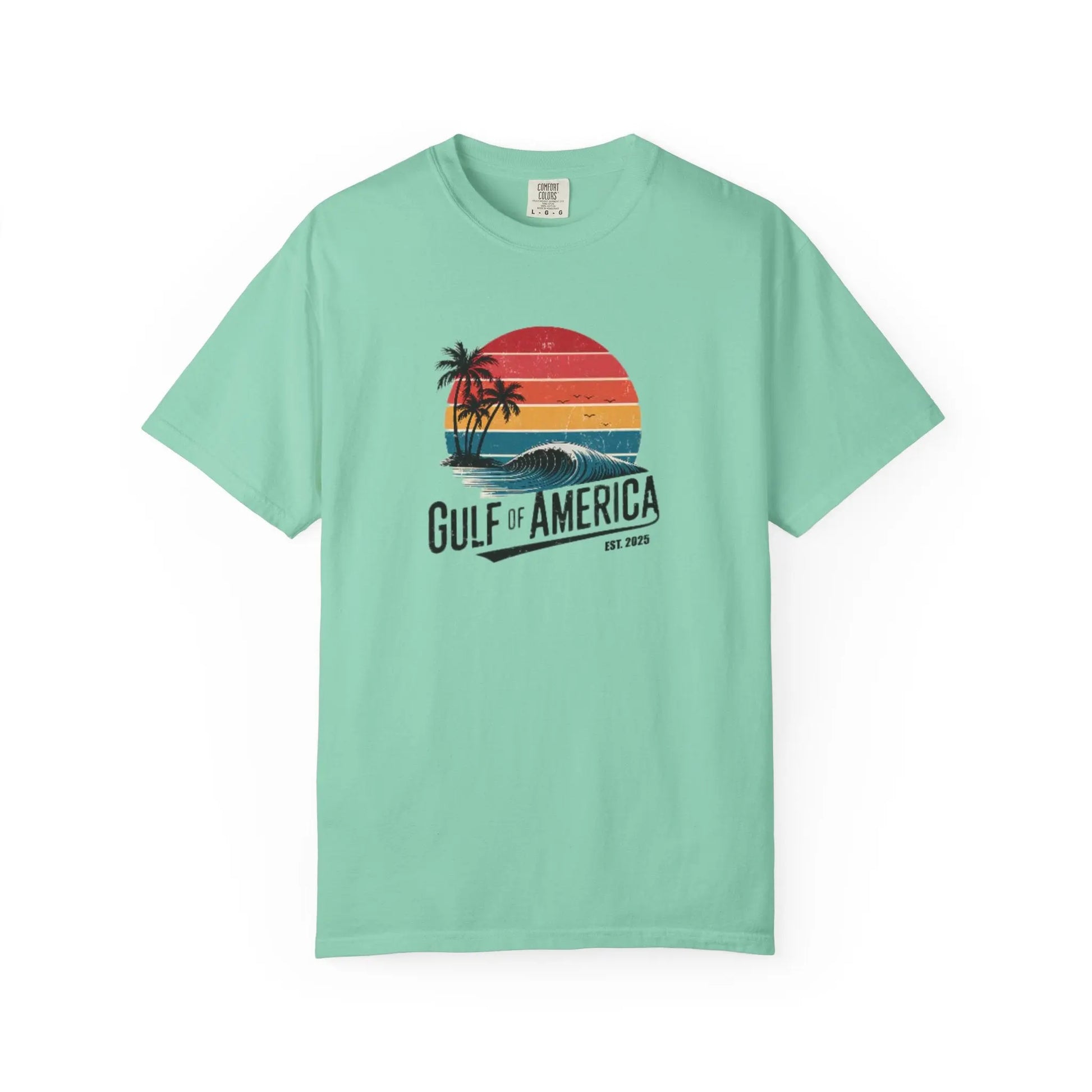 Gulf of America Garment-Dyed T-shirt, Beach Vibes Tee, Summer Apparel, Travel Shirt, Vacation Gift, Unisex Style Printify