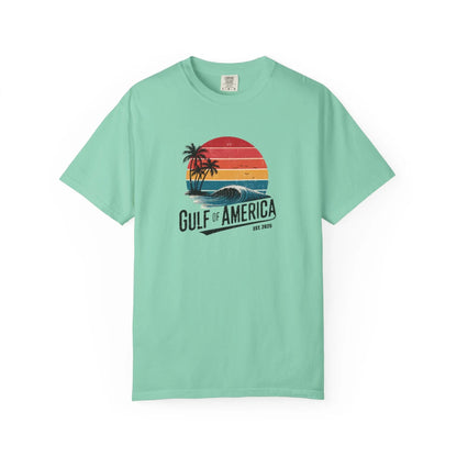 Gulf of America Garment-Dyed T-shirt, Beach Vibes Tee, Summer Apparel, Travel Shirt, Vacation Gift, Unisex Style Printify