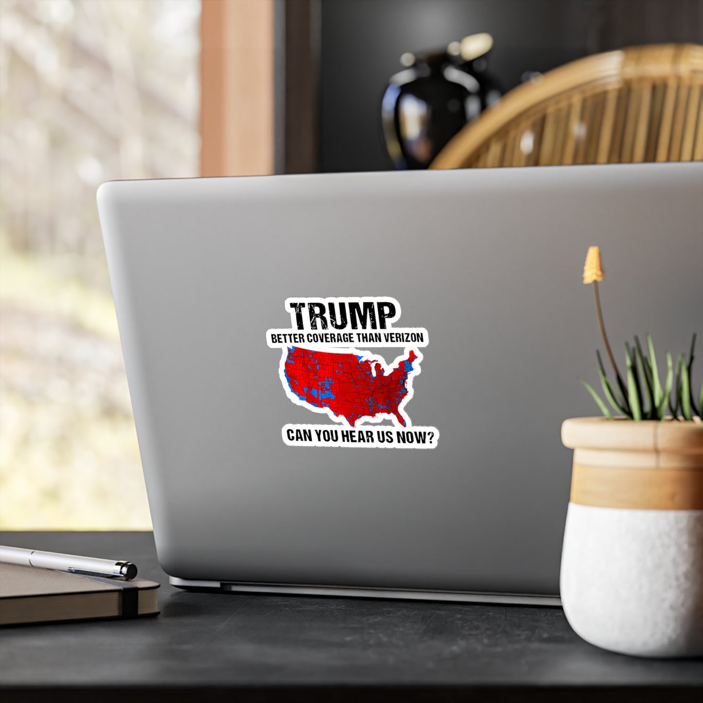 Trump Won, Landslide, President Trump Stickers, Can you hear us now, Window Decal, Trump Bumper Sticker