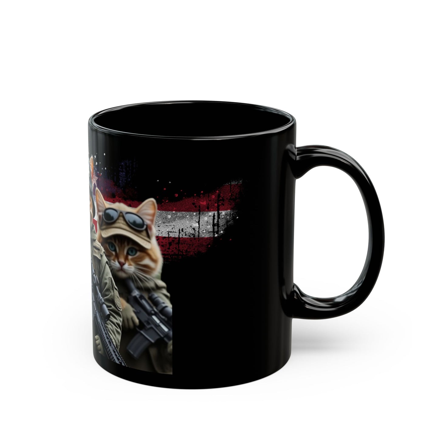 MAGA Military Cats, Patriotic USA Mug