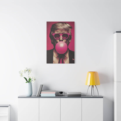 Donald Trump Bubble Gum Art - Stretched Canvas