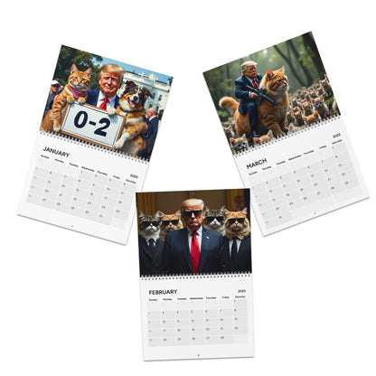 MAGA Trump Cat Calendar (2025) - Galvaleos Galvaleos Galvaleos 10.8" x 8.4" / Semi Glossy Printify Calendar MAGA Trump Cat Calendar (2025)