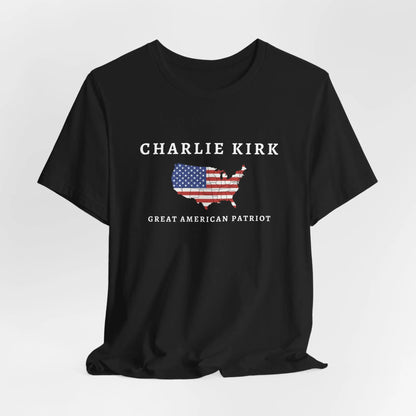 Charlie Kirk Tribute Shirt, Great American Patriot Top, RIP Charlie Kirk Memorial Shirt, USA Hero Apparel Printify