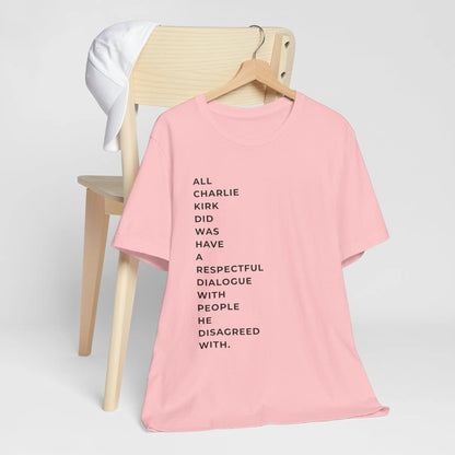 American Patriot Charlie Kirk Shirt, Unisex Tee for Rip Charlie Kirk Supporters, Political Activist Gift, Red White Blue Tee, Conservative - Galvaleos