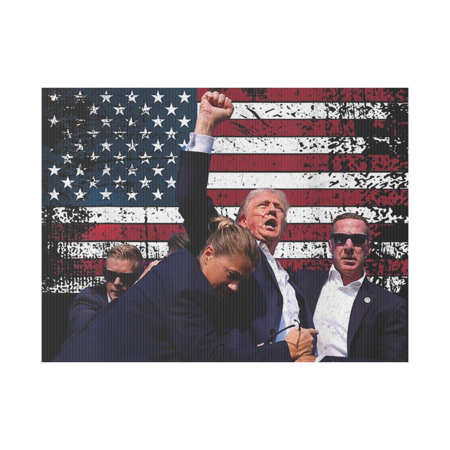 Yard Sign - MAGA Trump FIGHT - Galvaleos Galvaleos Galvaleos 18″ x 12″ (Horizontal) Printify Home Decor Yard Sign - MAGA Trump FIGHT