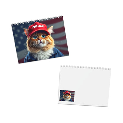 MAGA Trump Cat Calendar (2025) - Galvaleos Galvaleos Galvaleos 10.8" x 8.4" / Semi Glossy Printify Calendar MAGA Trump Cat Calendar (2025)