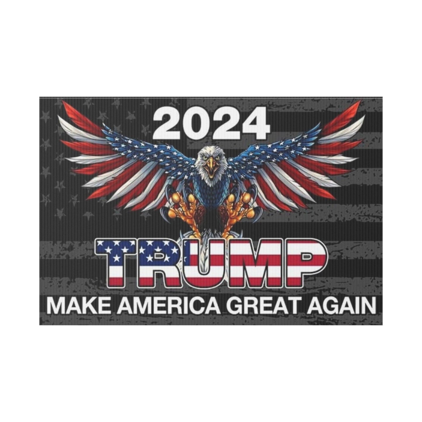 Yard Sign - MAKE AMERICA GREAT AGAIN trump - Galvaleos Galvaleos Galvaleos 18″ x 12″ (Horizontal) Printify Home Decor Yard Sign - MAKE AMERICA GREAT AGAIN trump