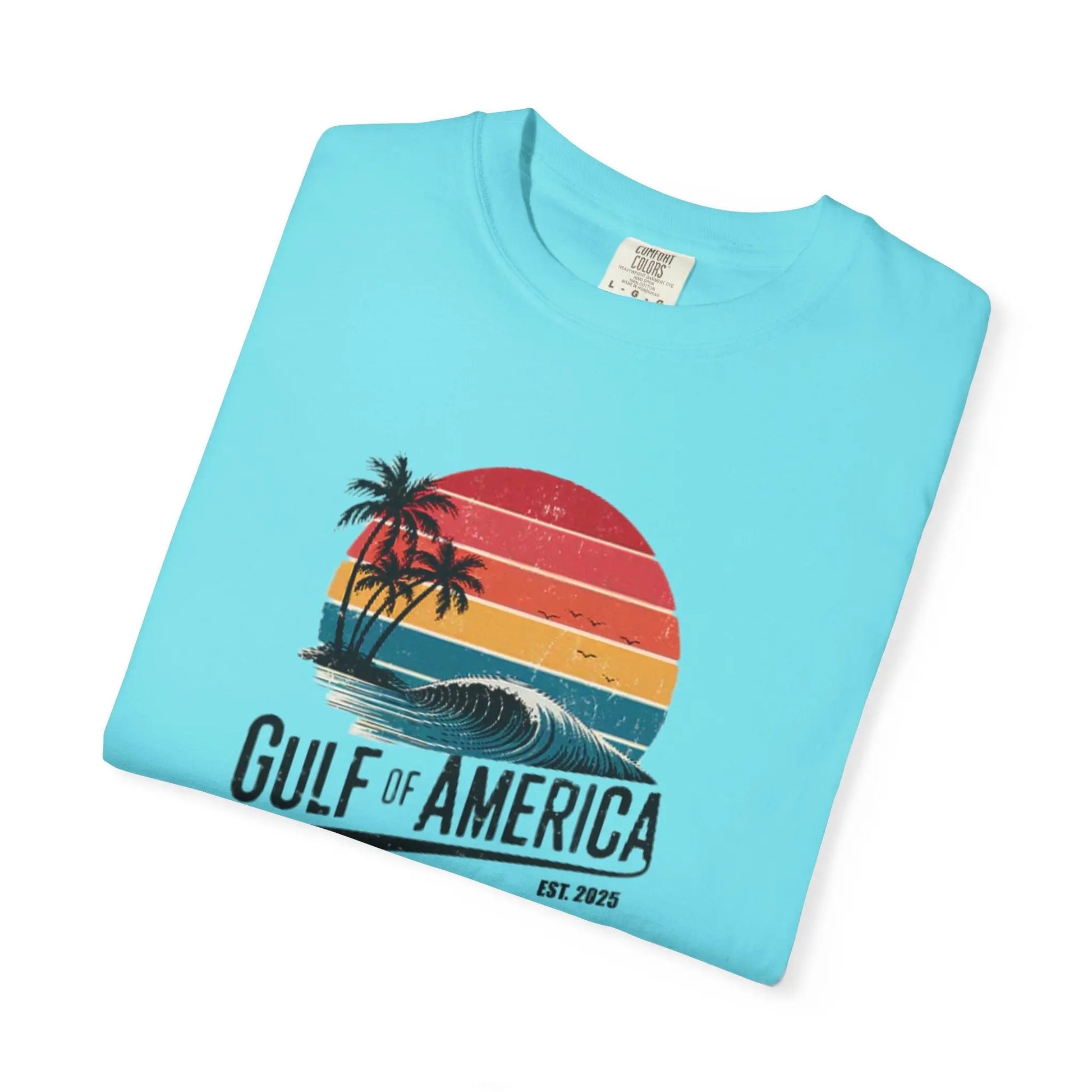 Gulf of America Garment-Dyed T-shirt, Beach Vibes Tee, Summer Apparel, Travel Shirt, Vacation Gift, Unisex Style Printify