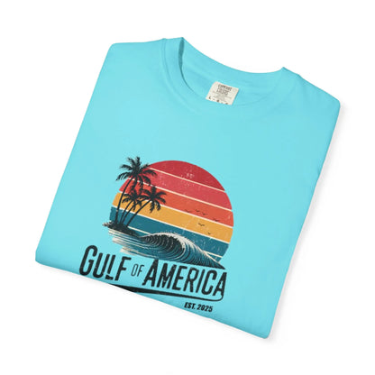 Gulf of America Garment-Dyed T-shirt, Beach Vibes Tee, Summer Apparel, Travel Shirt, Vacation Gift, Unisex Style Printify