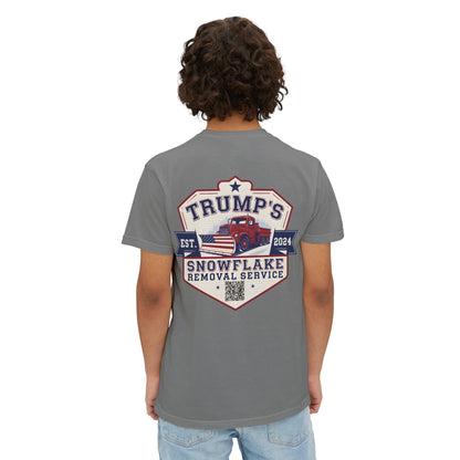 Trump Snowflake Removal QR Code, Trump YMCA Dance, Comfort Colors Unisex Pocket Tshirt