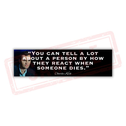 Charlie Kirk Tribute Bumper Stickers Galvaleos