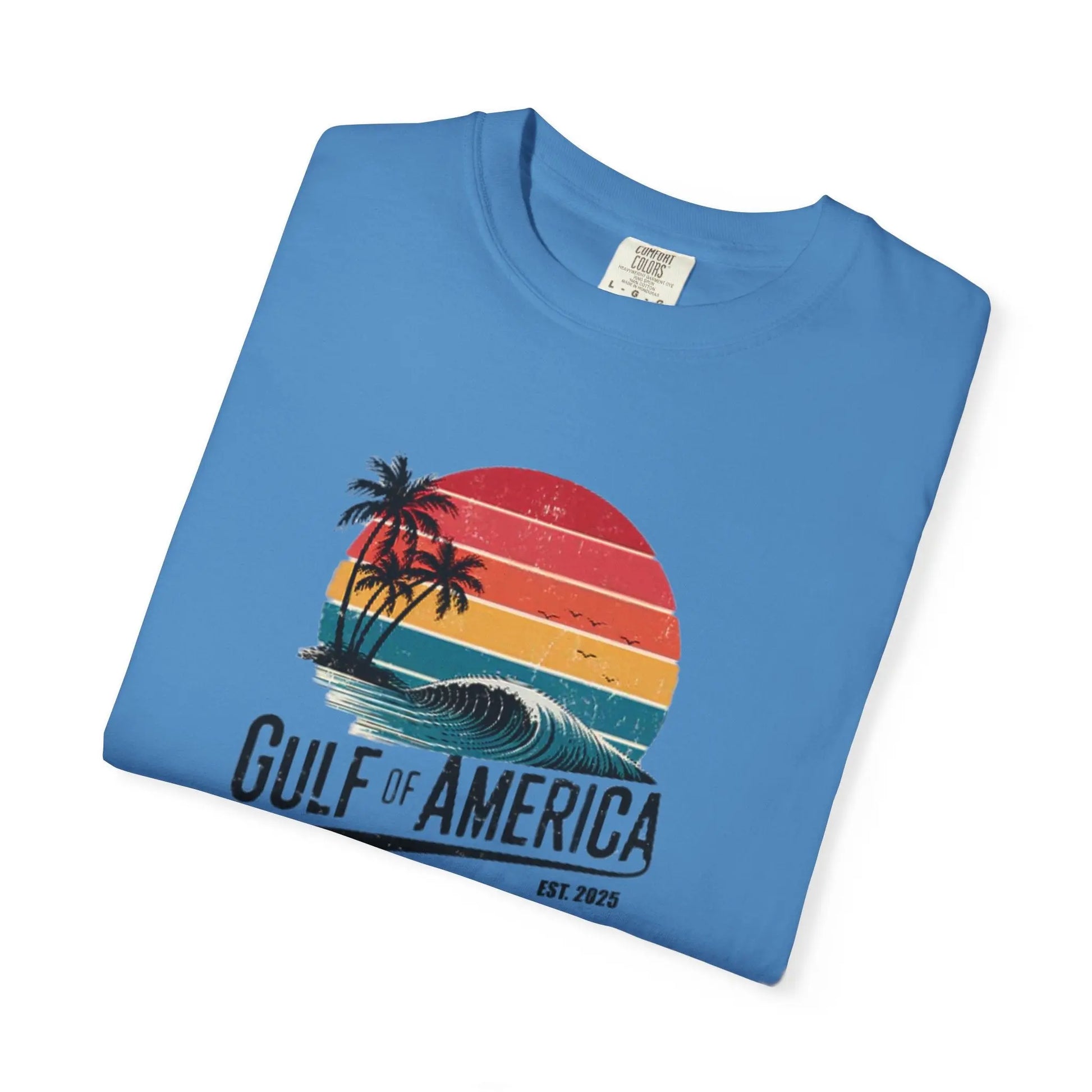 Gulf of America Garment-Dyed T-shirt, Beach Vibes Tee, Summer Apparel, Travel Shirt, Vacation Gift, Unisex Style Printify