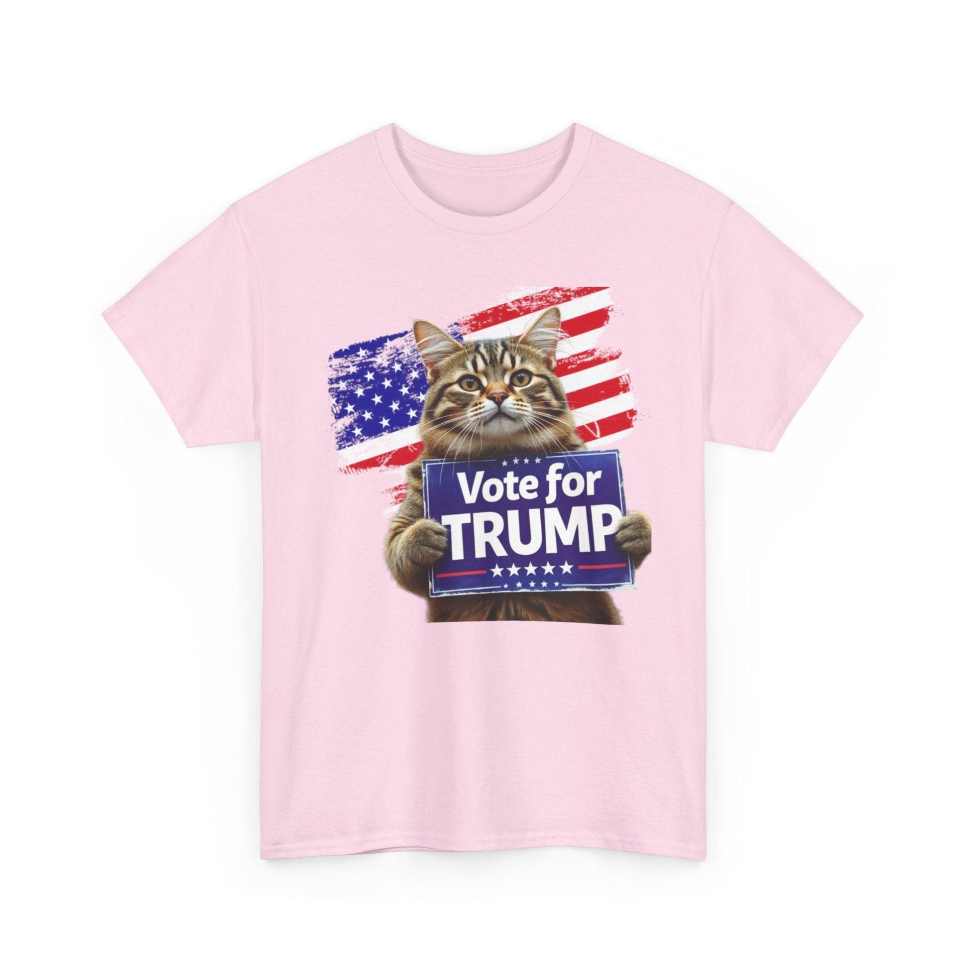 Vote for Trump 2024 Cats Stand with Trump Unisex Tshirt - Galvaleos Galvaleos Galvaleos Light Pink / S Printify T-Shirt Vote for Trump 2024 Cats Stand with Trump Unisex Tshirt