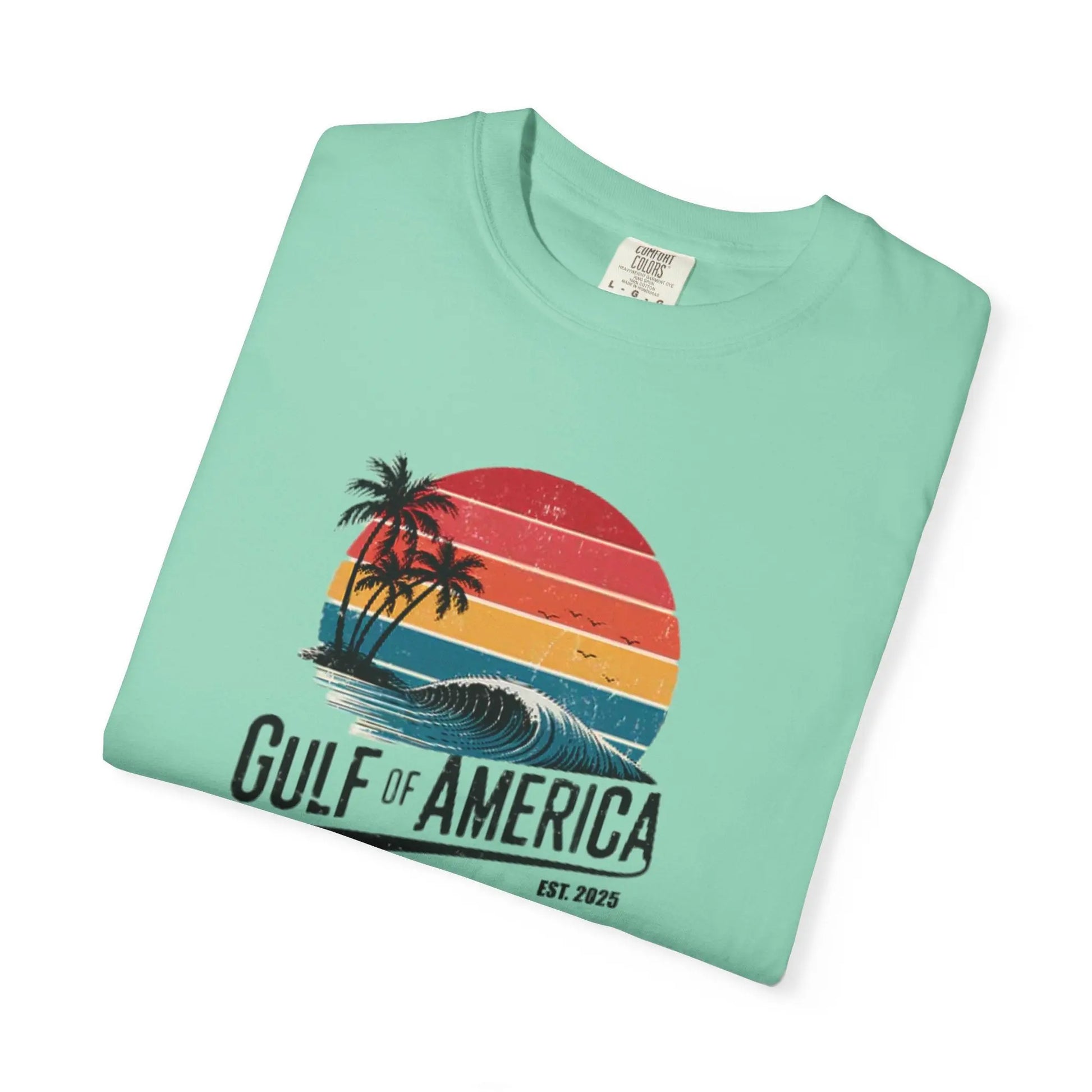 Gulf of America Garment-Dyed T-shirt, Beach Vibes Tee, Summer Apparel, Travel Shirt, Vacation Gift, Unisex Style Printify